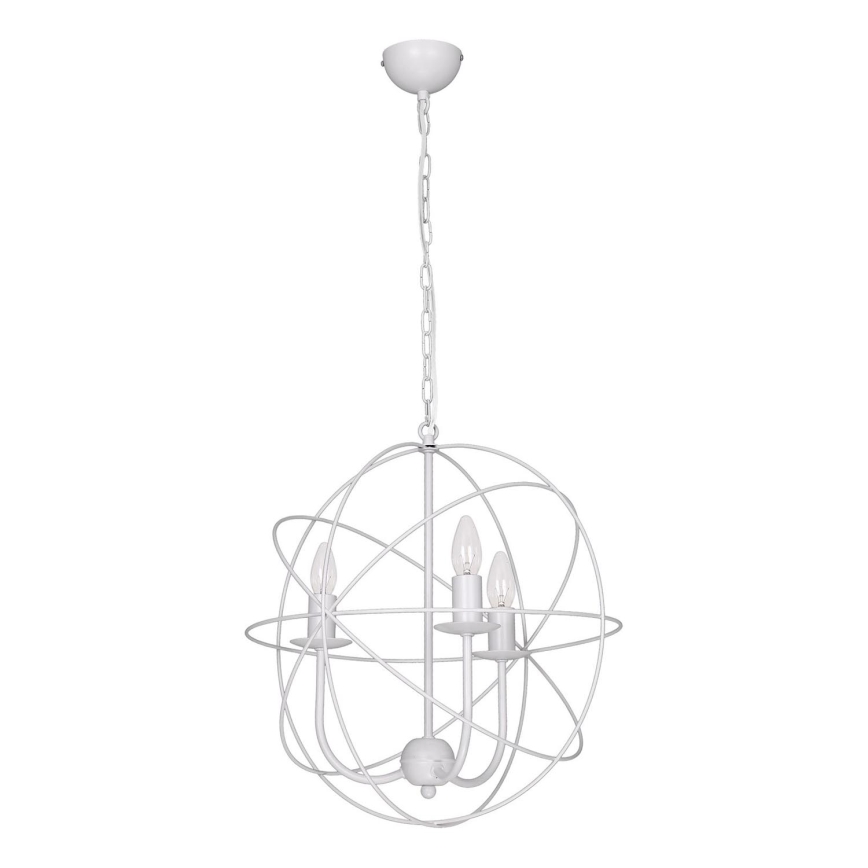 Lámpara colgante GLOBE 3 3xE14/60W blanco