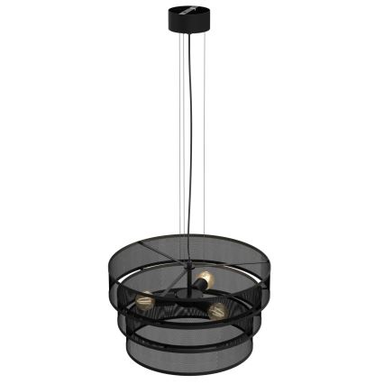 Lámpara colgante GLUM 3xE27/60W/230V negro