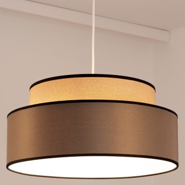 Lámpara colgante GRACE 1xE27/60W/230V diá. 40 cm beige/marrón