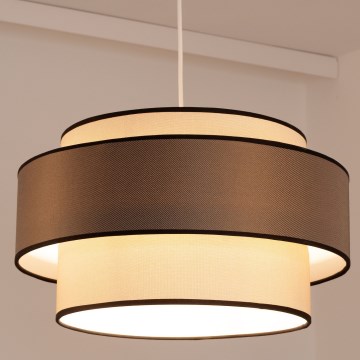Lámpara colgante GRACE 1xE27/60W/230V diá. 40 cm color crema/marrón
