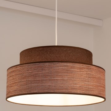 Lámpara colgante GRACE 1xE27/60W/230V diá. 40 cm marrón/beige