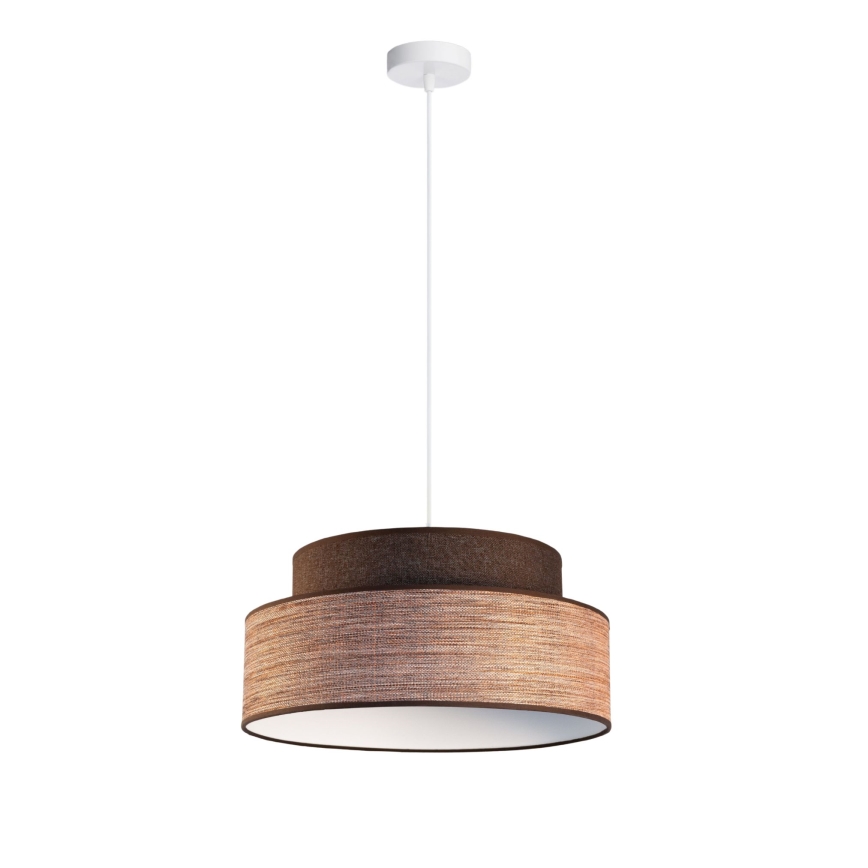 Lámpara colgante GRACE 1xE27/60W/230V diá. 40 cm marrón/beige