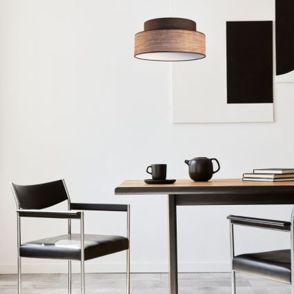 Lámpara colgante GRACE 1xE27/60W/230V diá. 40 cm marrón/beige