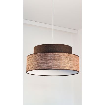 Lámpara colgante GRACE 1xE27/60W/230V diá. 40 cm marrón/beige