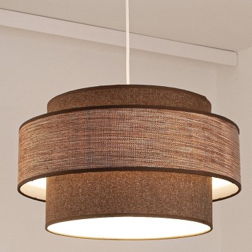 Lámpara colgante GRACE 1xE27/60W/230V diá. 40 cm marrón/beige