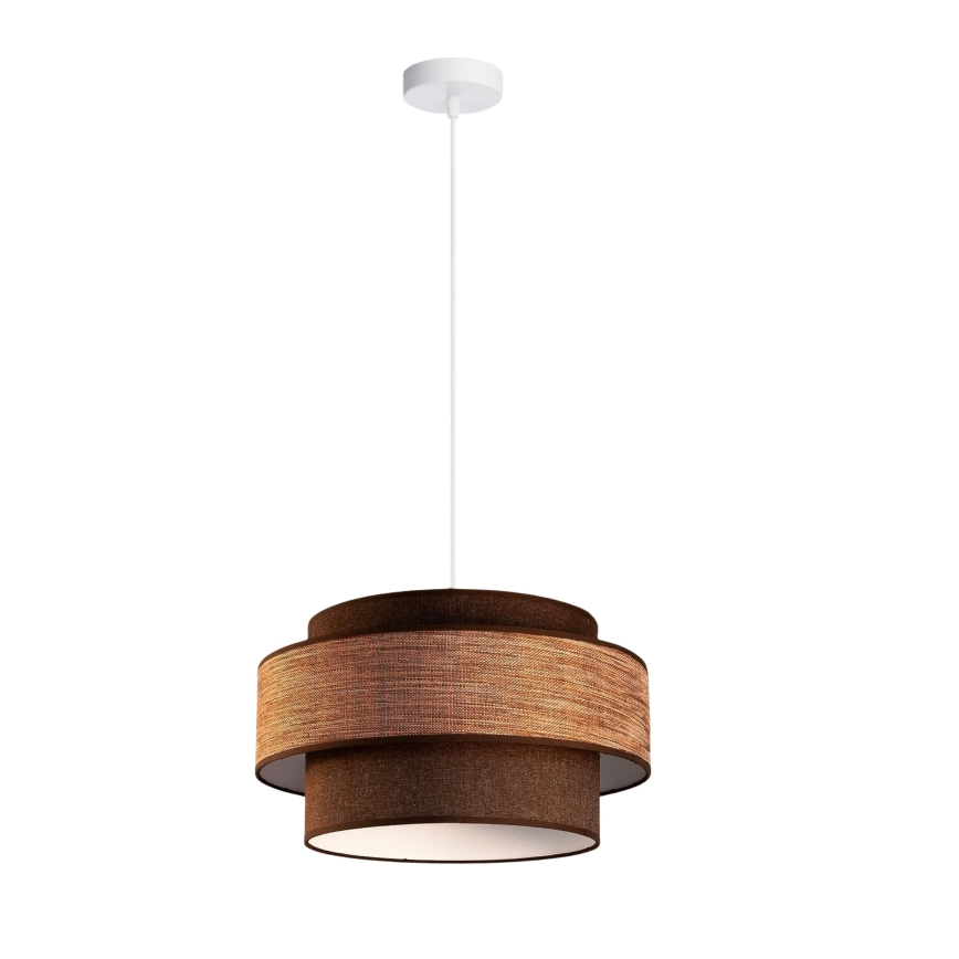 Lámpara colgante GRACE 1xE27/60W/230V diá. 40 cm marrón/beige