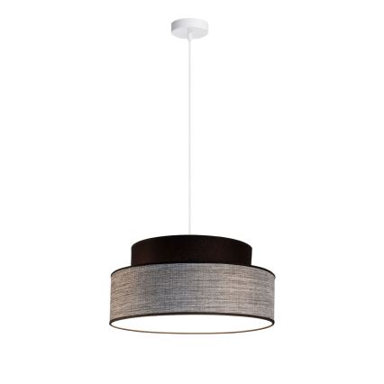 Lámpara colgante GRACE 1xE27/60W/230V diá. 40 cm negro/gris