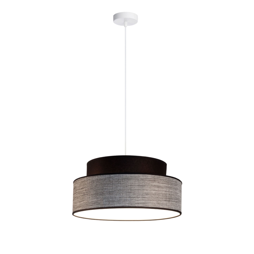 Lámpara colgante GRACE 1xE27/60W/230V diá. 40 cm negro/gris
