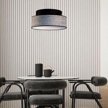 Lámpara colgante GRACE 1xE27/60W/230V diá. 40 cm negro/gris