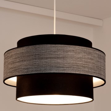 Lámpara colgante GRACE 1xE27/60W/230V diá. 40 cm negro/gris