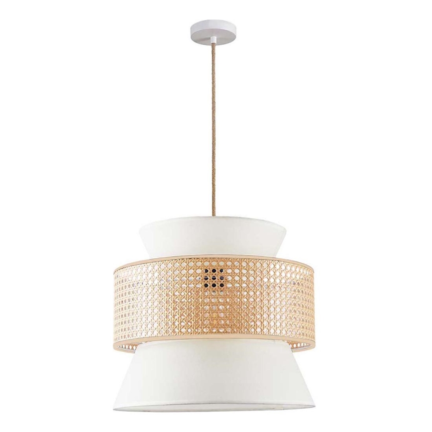 Lámpara colgante GRENADA 1xE27/20W/230V diá. 40 cm beige