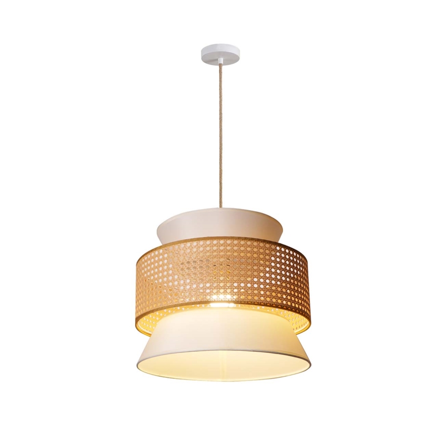 Lámpara colgante GRENADA 1xE27/20W/230V diá. 40 cm beige