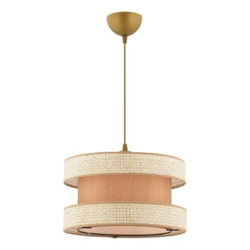 Lámpara colgante HALO 1xE27/60W/230V beige/crema