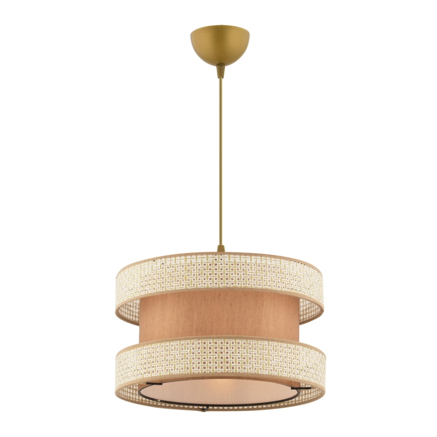 Lámpara colgante HALO 1xE27/60W/230V beige/crema