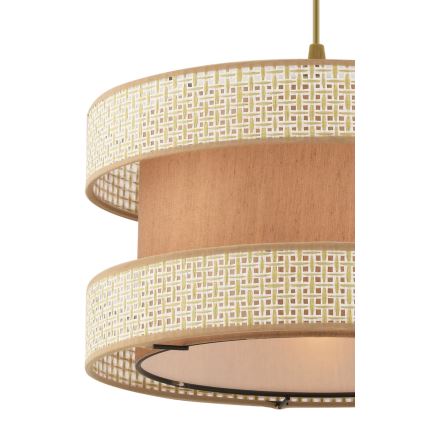 Lámpara colgante HALO 1xE27/60W/230V beige/crema