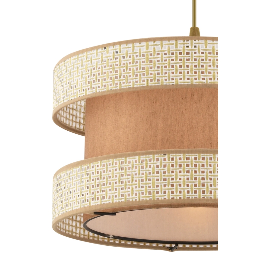 Lámpara colgante HALO 1xE27/60W/230V beige/crema
