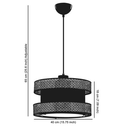 Lámpara colgante HALO 1xE27/60W/230V beige/crema