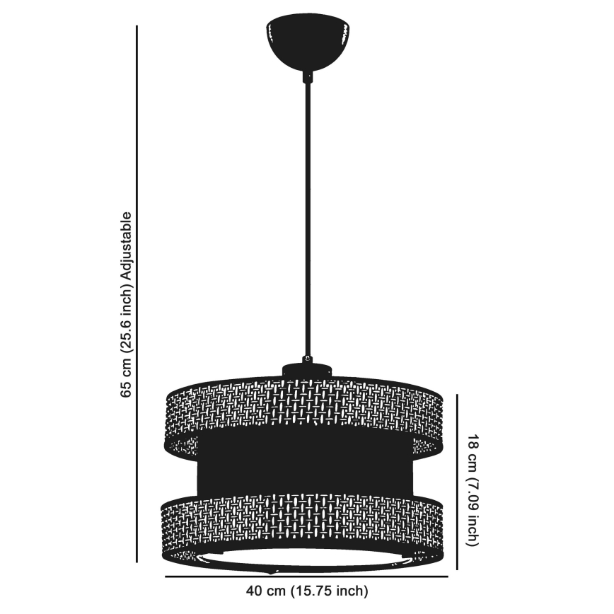 Lámpara colgante HALO 1xE27/60W/230V beige/crema