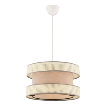Lámpara colgante HALO 1xE27/60W/230V beige/crema