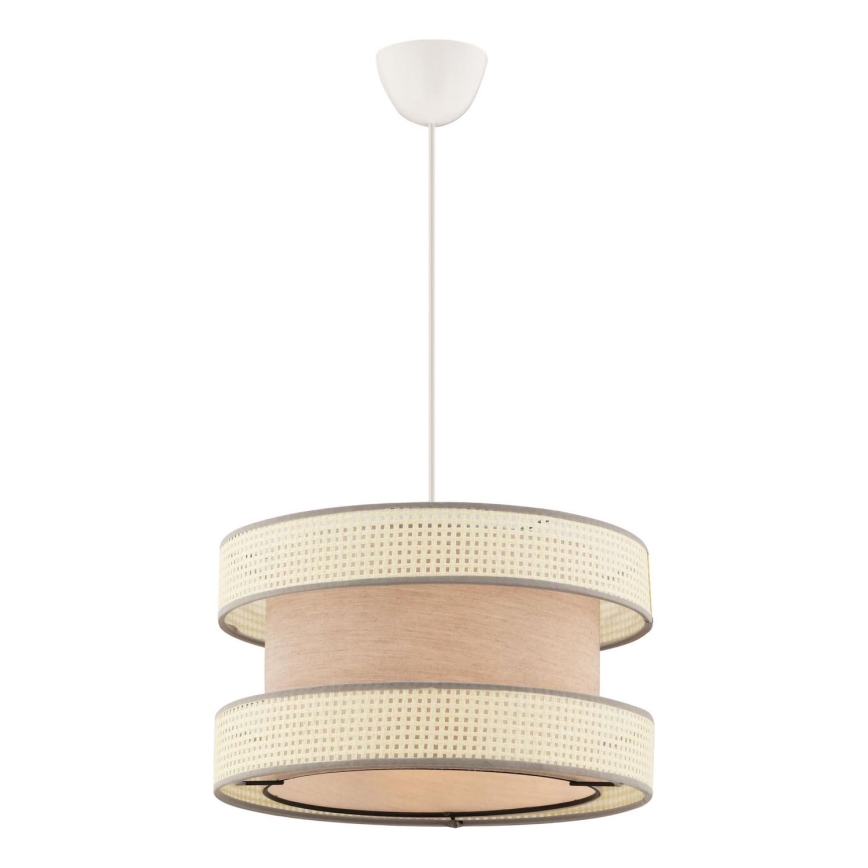 Lámpara colgante HALO 1xE27/60W/230V beige/crema