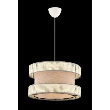 Lámpara colgante HALO 1xE27/60W/230V beige/crema