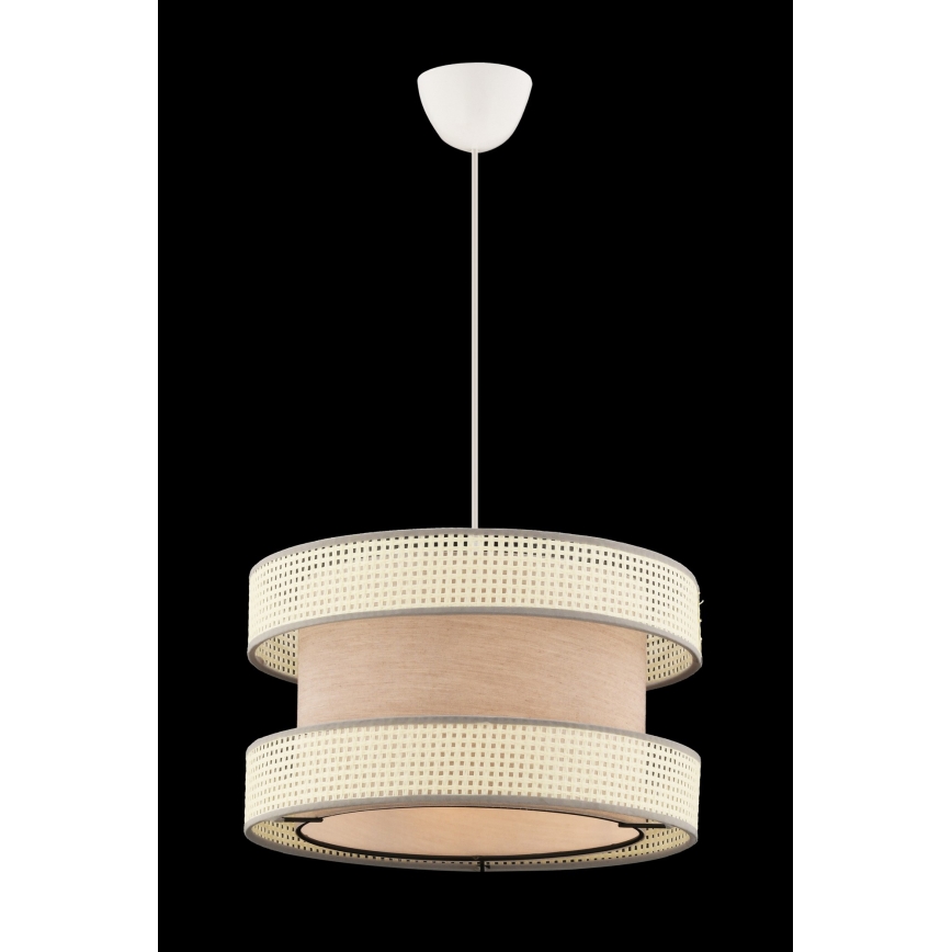 Lámpara colgante HALO 1xE27/60W/230V beige/crema
