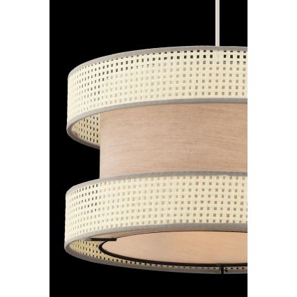 Lámpara colgante HALO 1xE27/60W/230V beige/crema