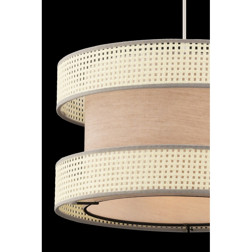 Lámpara colgante HALO 1xE27/60W/230V beige/crema