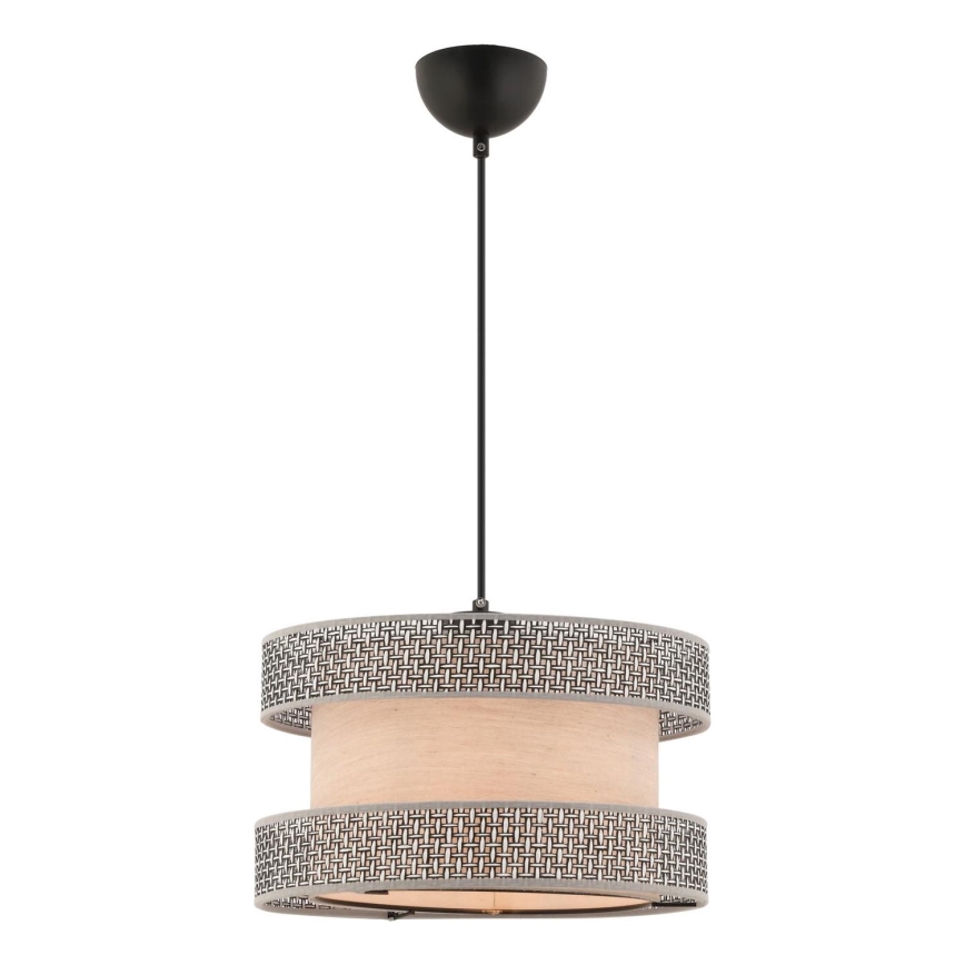 Lámpara colgante HALO 1xE27/60W/230V beige/gris
