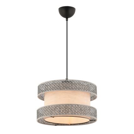 Lámpara colgante HALO 1xE27/60W/230V beige/gris