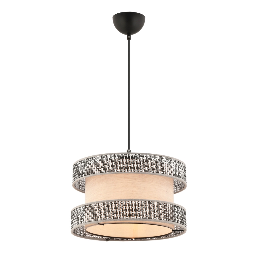 Lámpara colgante HALO 1xE27/60W/230V beige/gris