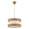 Lámpara colgante HALO 1xE27/60W/230V crema/beige