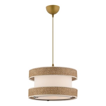 Lámpara colgante HALO 1xE27/60W/230V crema/beige