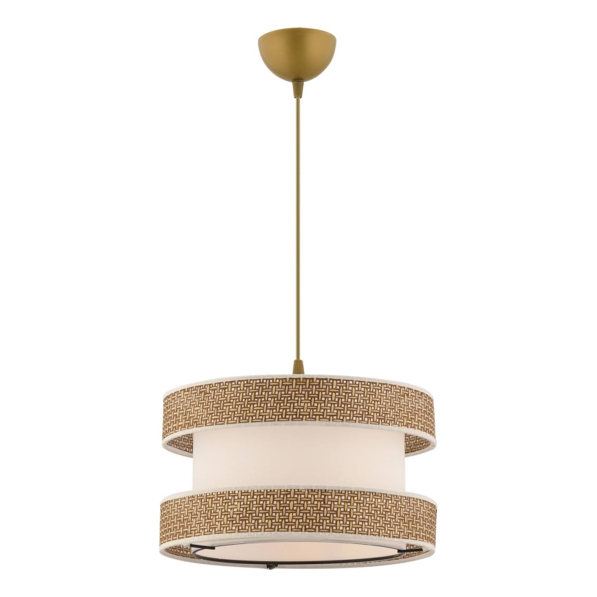 Lámpara colgante HALO 1xE27/60W/230V crema/beige