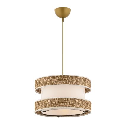 Lámpara colgante HALO 1xE27/60W/230V crema/beige