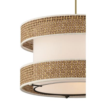 Lámpara colgante HALO 1xE27/60W/230V crema/beige