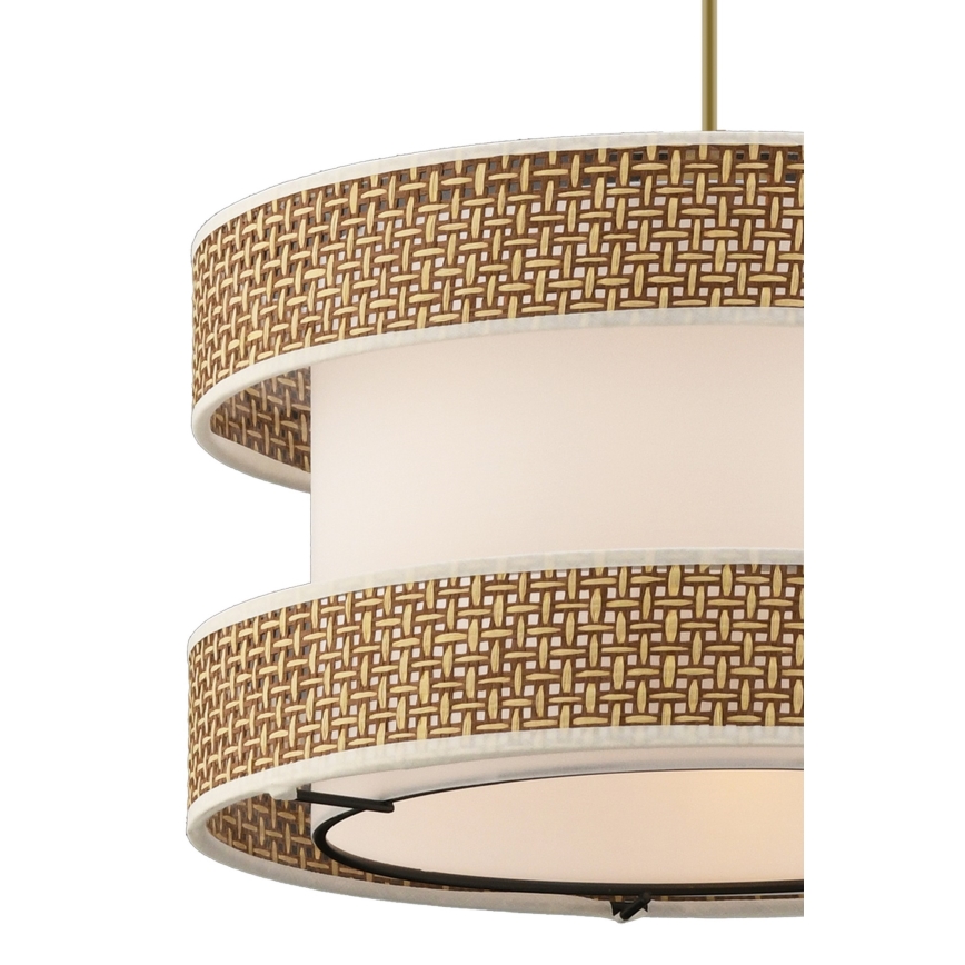 Lámpara colgante HALO 1xE27/60W/230V crema/beige