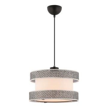 Lámpara colgante HALO 1xE27/60W/230V crema/gris