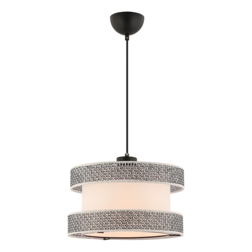 Lámpara colgante HALO 1xE27/60W/230V crema/gris