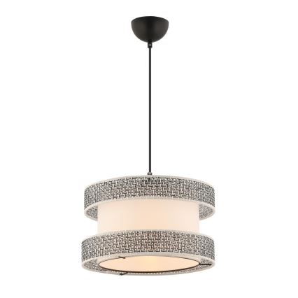 Lámpara colgante HALO 1xE27/60W/230V crema/gris