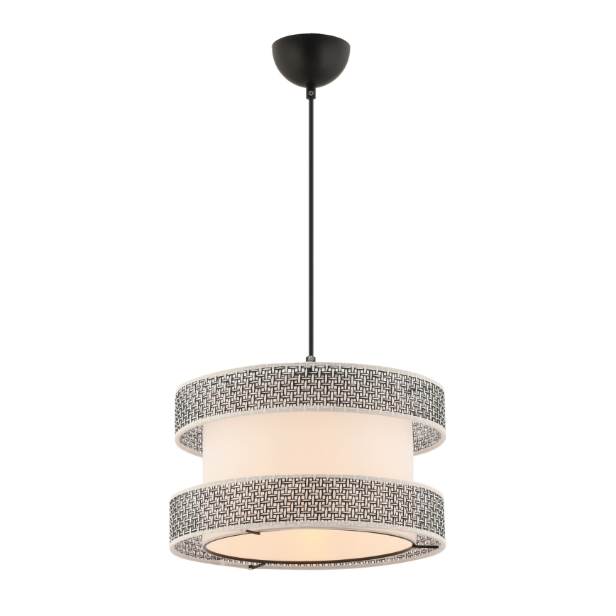 Lámpara colgante HALO 1xE27/60W/230V crema/gris