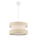 Lámpara colgante HALO 1xE27/60W/230V crema