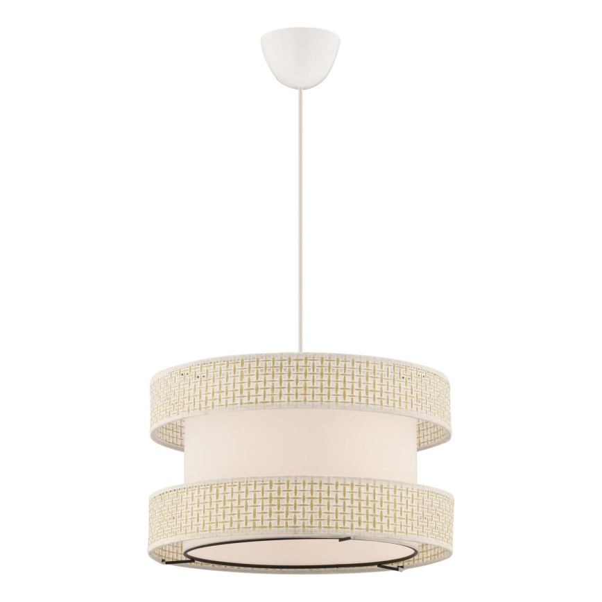 Lámpara colgante HALO 1xE27/60W/230V crema