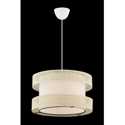 Lámpara colgante HALO 1xE27/60W/230V crema