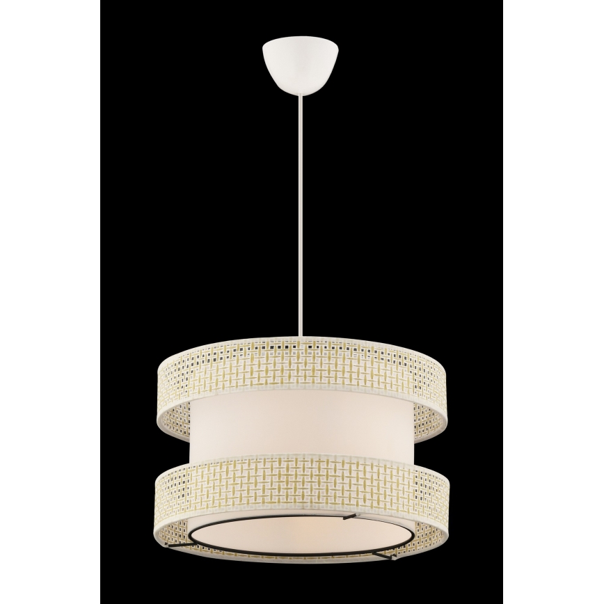 Lámpara colgante HALO 1xE27/60W/230V crema