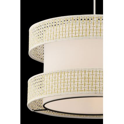 Lámpara colgante HALO 1xE27/60W/230V crema