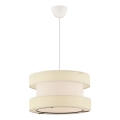 Lámpara colgante HALO 1xE27/60W/230V crema