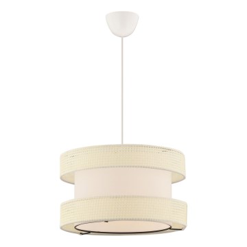 Lámpara colgante HALO 1xE27/60W/230V crema