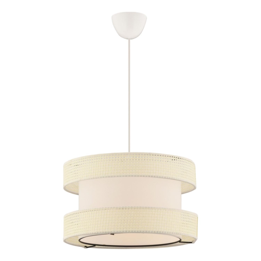 Lámpara colgante HALO 1xE27/60W/230V crema