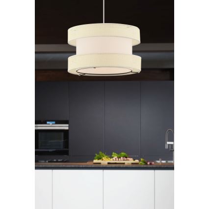 Lámpara colgante HALO 1xE27/60W/230V crema